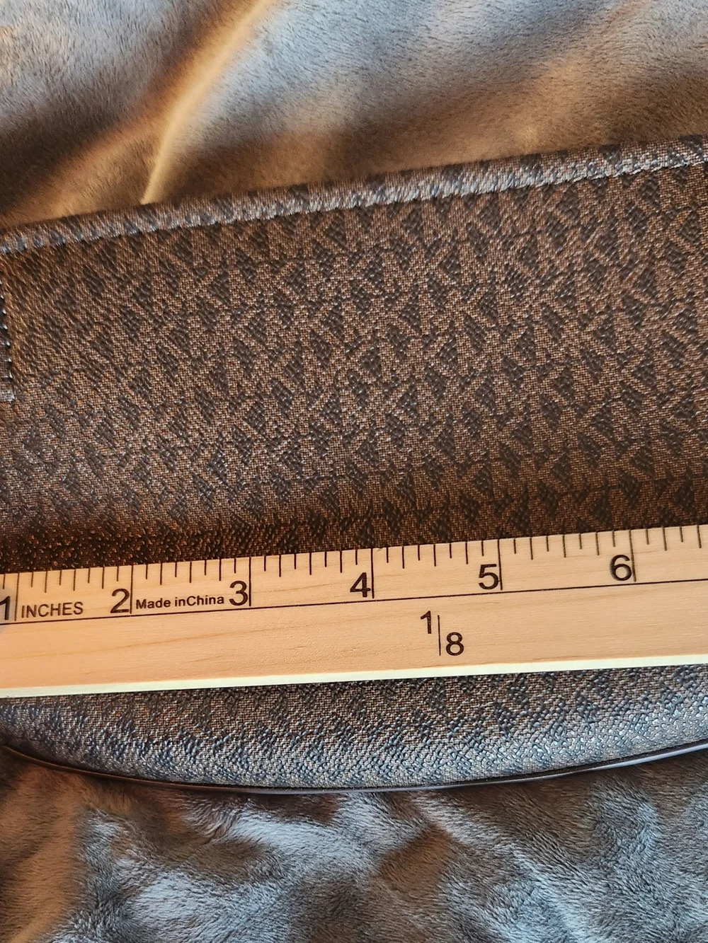 Michael Kors Brown and Cream Signature Stripe Crossbody